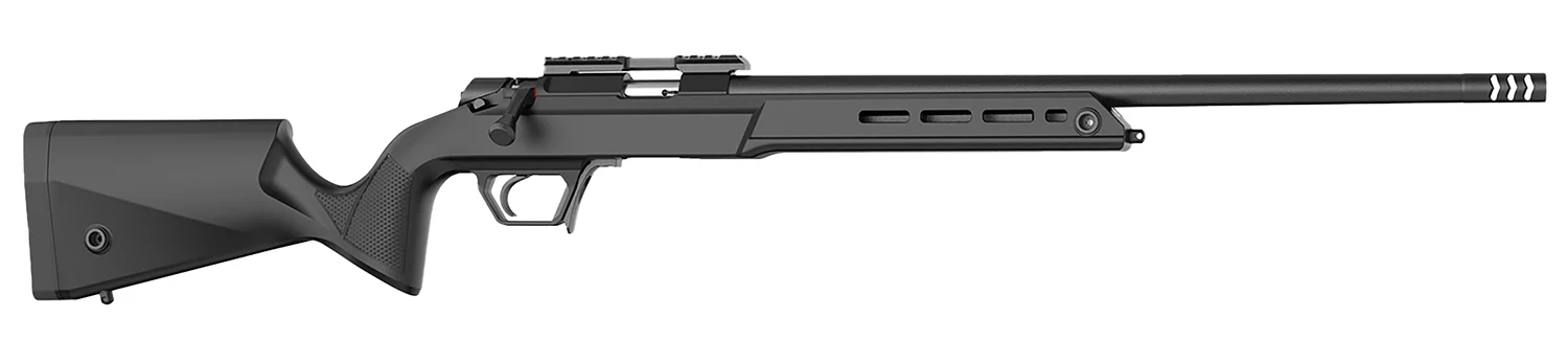 Retay USA ASD22-BLK-20 Asend Sporter 22 LR 10+1 20" Black Heavy Barrel, Black Chrome Receiver w/Picatinny Rail, Black Fixed Synthetic Stock