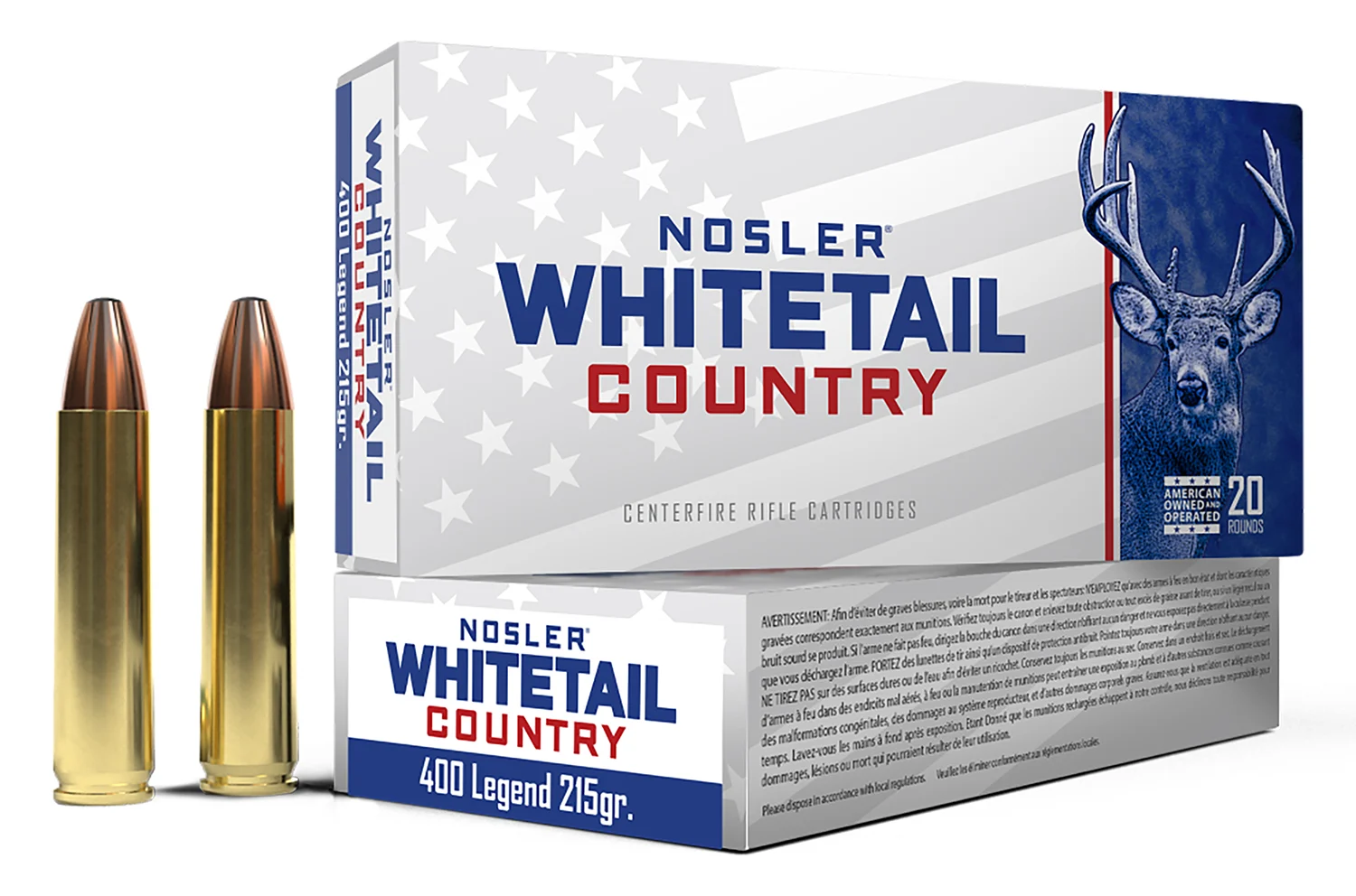 Nosler 40138 Whitetail Country 400Legend 215gr 20 Per Box/10 Case