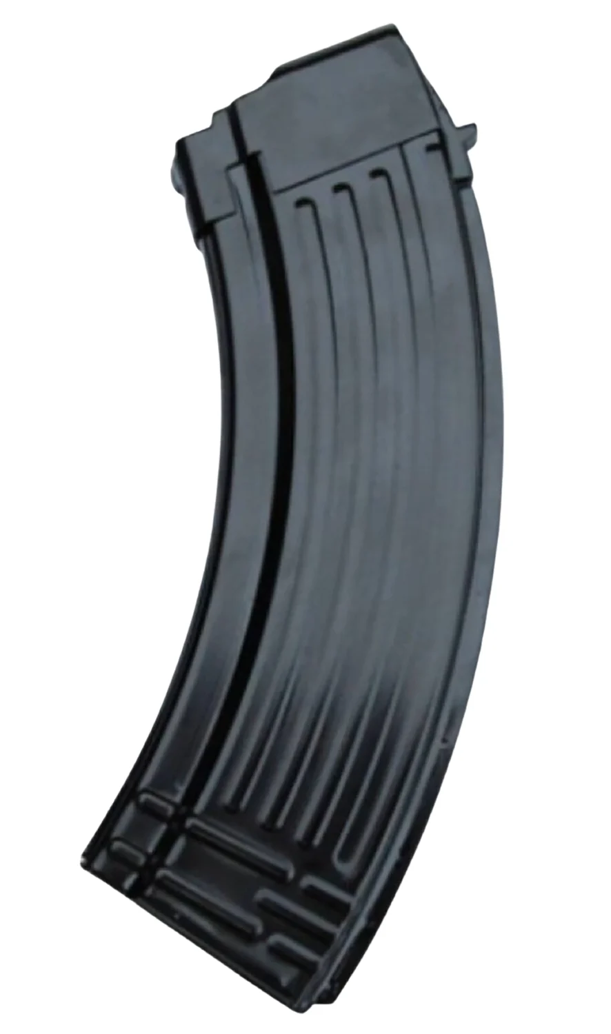 Global Ordnance LLC 850003223087 30rd Fully Ribbed 7.62x39mm Fits AK-47 Black Steel