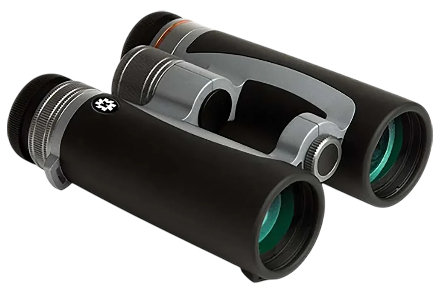 Konus 2349 Prince 10x42mm Bak-4 Prism, Center Focus, Black/Silver Aluminum w/Rubber Armor