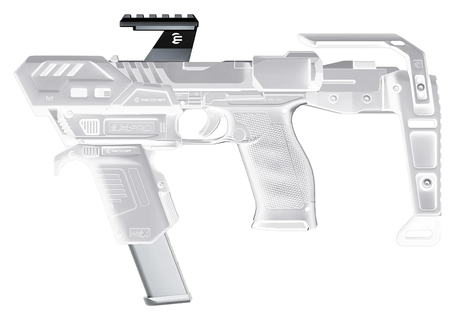 REC URP-01 S-PRO UPPER RAIL W/5 SLOT PIC RL ML