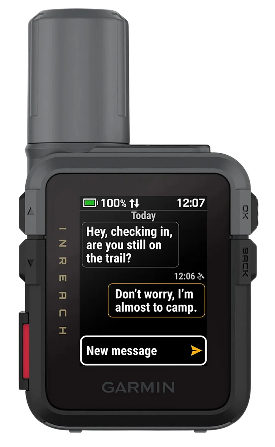 Garmin 0100338700 inReach Mini 3 Black/Gray Size Compact Sunlight-Readable/Transflective Color MIP Display