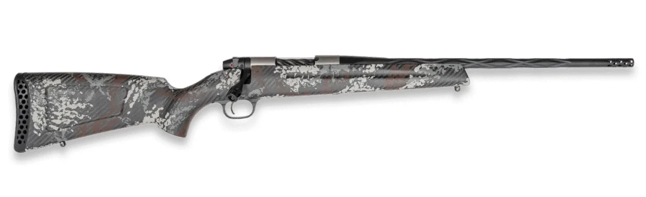 Weatherby MBP01N280AR3B Mark V Capra 280 Ackley Improved 2+1 17" Graphite Black Cerakote Fluted Threaded Barrel, Titanium Drilled & Tapped Receiver, Exposed Carbon w/Gray, White & Rust Sponge Accents