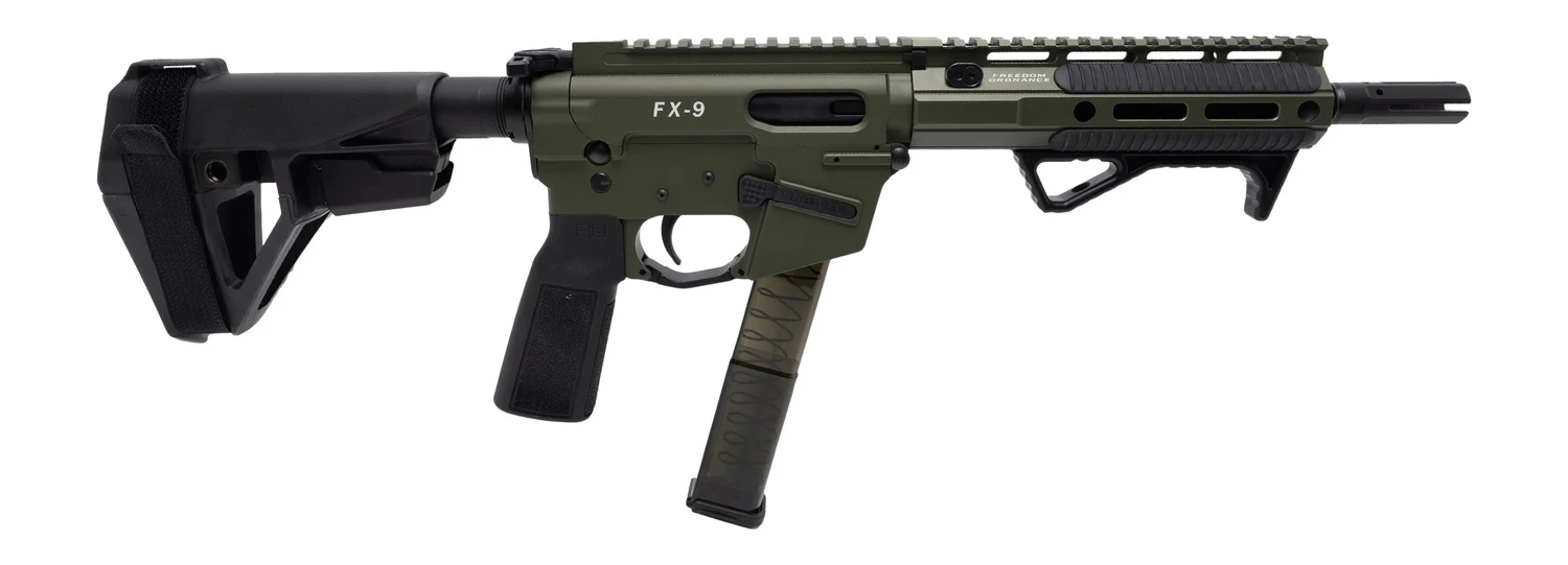 FREEDOM ORDNANCE FX9P8E-ODG 9MM 8" SBA5 BRACE