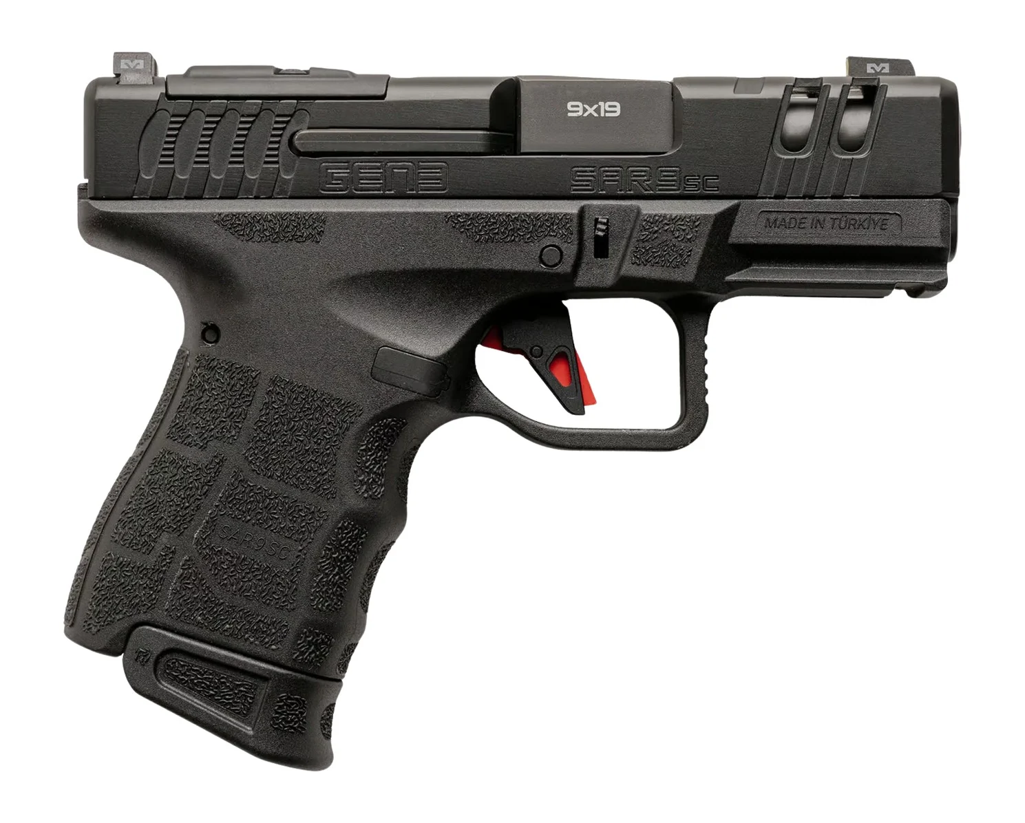 SAR USA SAR9SCG3BL10 SAR9 9MM 10+10 SUBCOMP BLK - Governors Gun Club