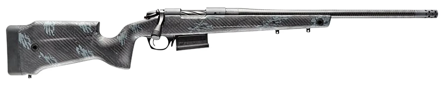 Bergara Rifles B14S7515CF B-14 Crest CF 25 Creedmoor 5+1 20" Carbon Fiber Threaded Barrel, Sniper Gray Cerakote Steel Drilled & Tapped Receiver, Fixed Carbon Fiber w/Black & Gray Sponge Accents Stock,