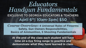 Educator's Handgun Basics @ Governors Gun Club Kennesaw
