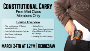 Mini-Constitutional Carry (Members only) @ Governors Gun club Kennesaw