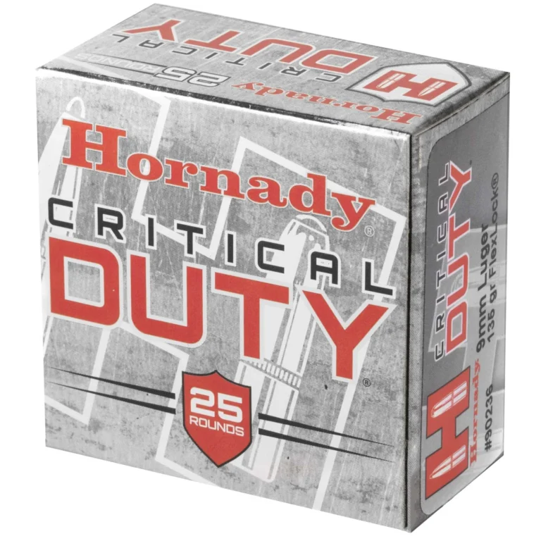 HORNADY CRITICAL DUTY 9MM 135GR FTX 25RD BX 250RD CASE