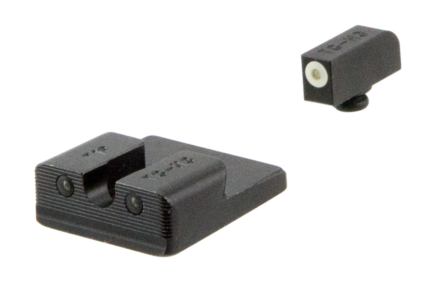 TruGlo TG231T2W Tritium Pro Black | Green Tritium White Outline Front Sight Green Tritium Rear Sight