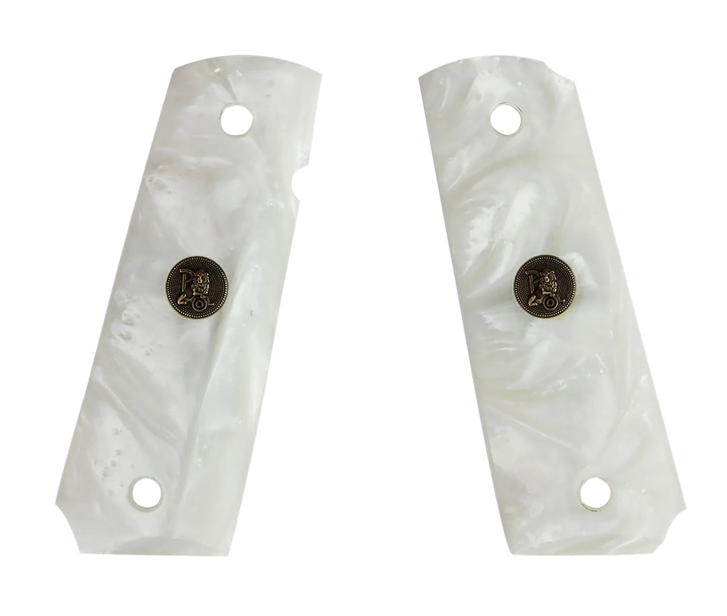 Pachmayr 62001 Custom Grip White Simulated Pearl Panels for 1911 with Ambidextrous Safety