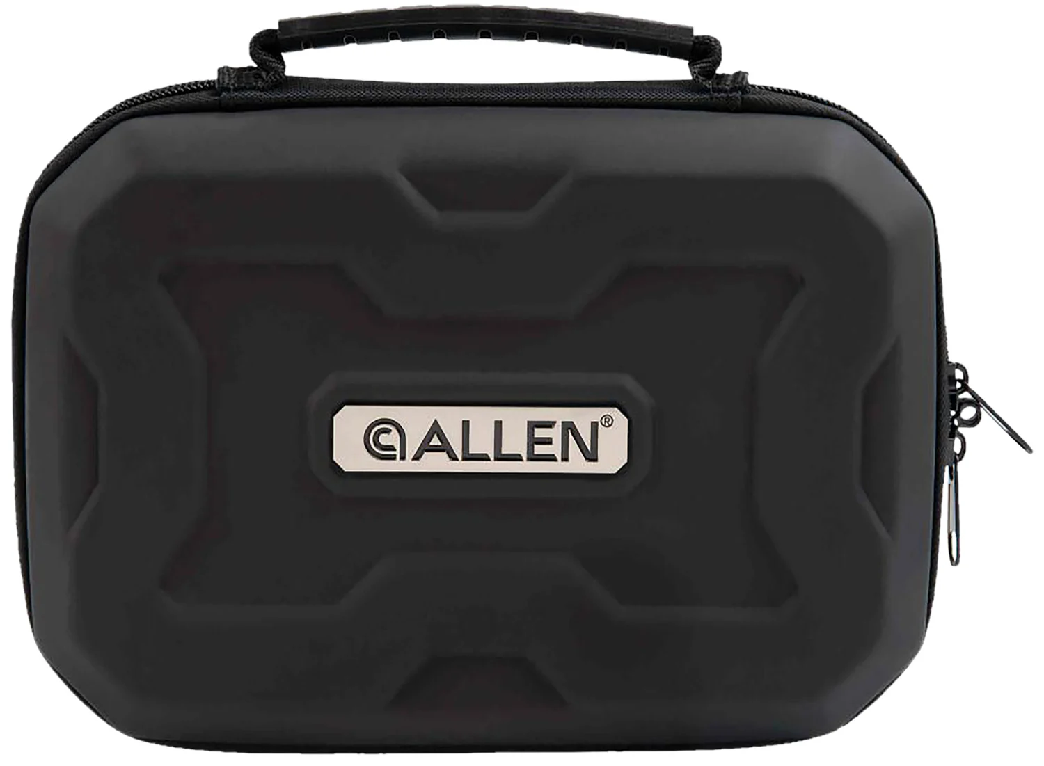 Allen 829 EXO Handgun Case Black Polymer, Molded Carry Handle, Egg Crate Foam & Lockable Zippers 9" x 6.25" Interior Dimensions