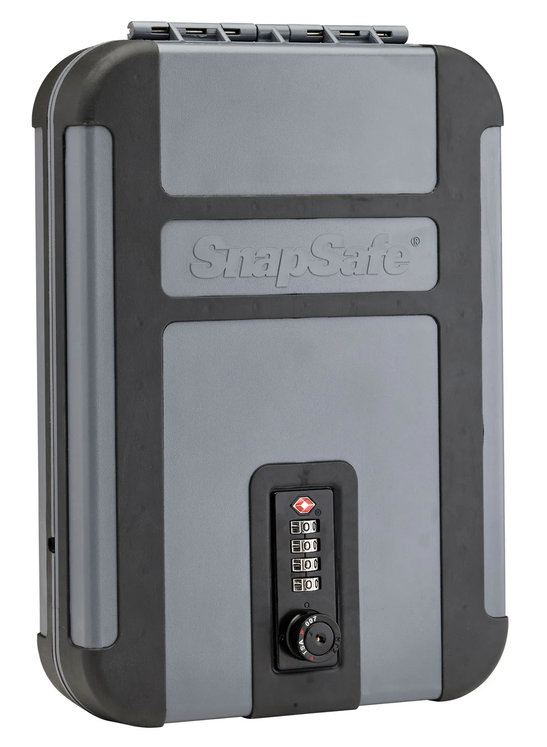 SnapSafe 75241 TrekLite Lock Box XL Combination Entry Gray Polycarbonate Holds 1 Handgun 10" W x 7" H x 2" D