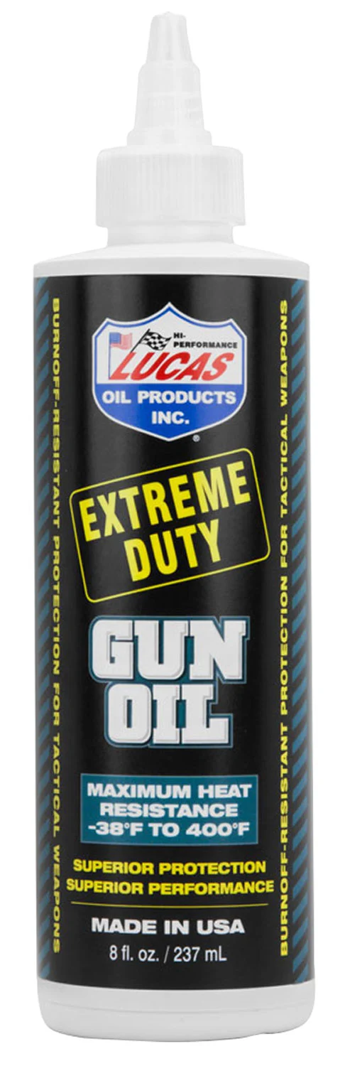 Lucas Oil 10870 Extreme Duty Gun Oil Against Heat, Friction, Wear 8 oz Squeeze Bottle