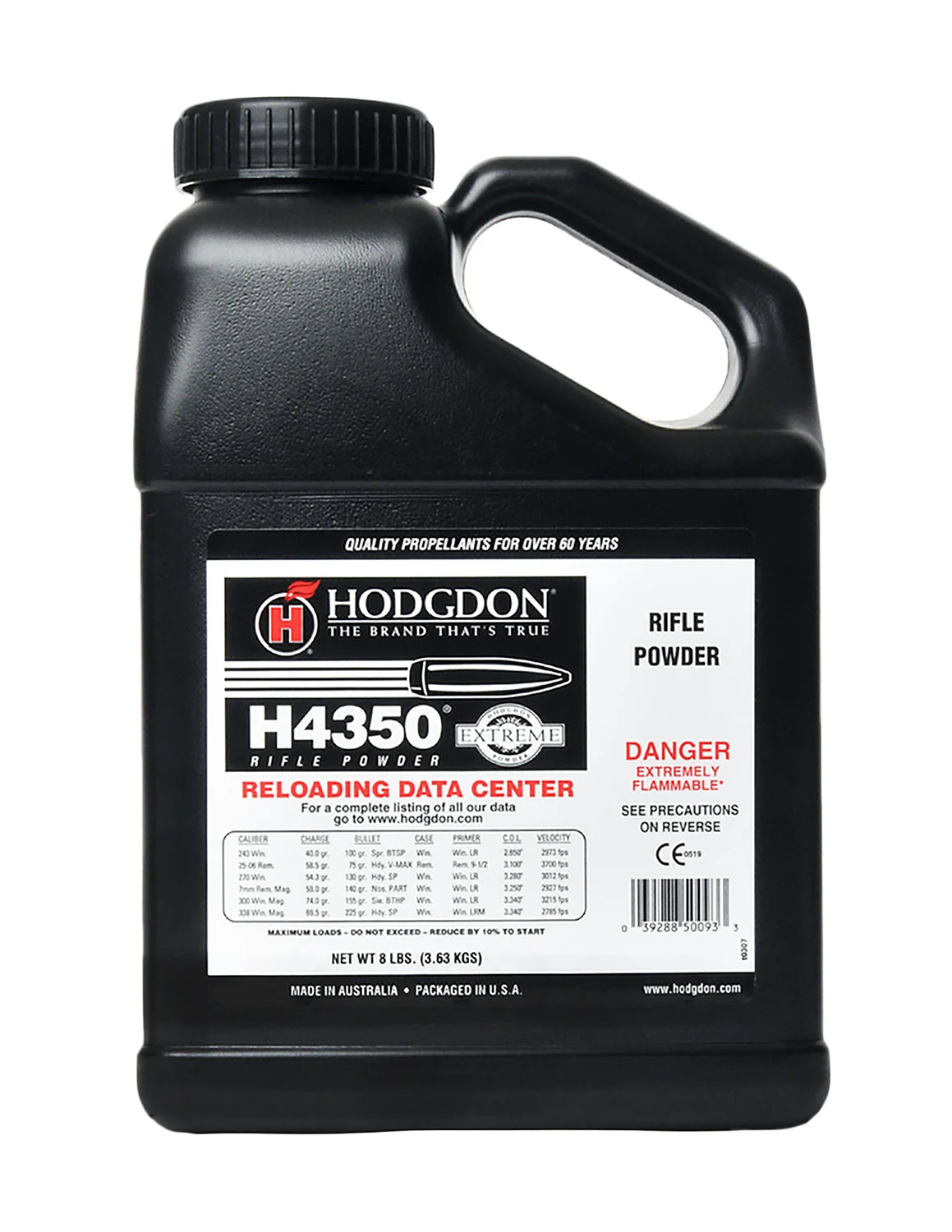 Hodgdon 43508 Extreme H4350 Smokeless Rifle 8 lbs