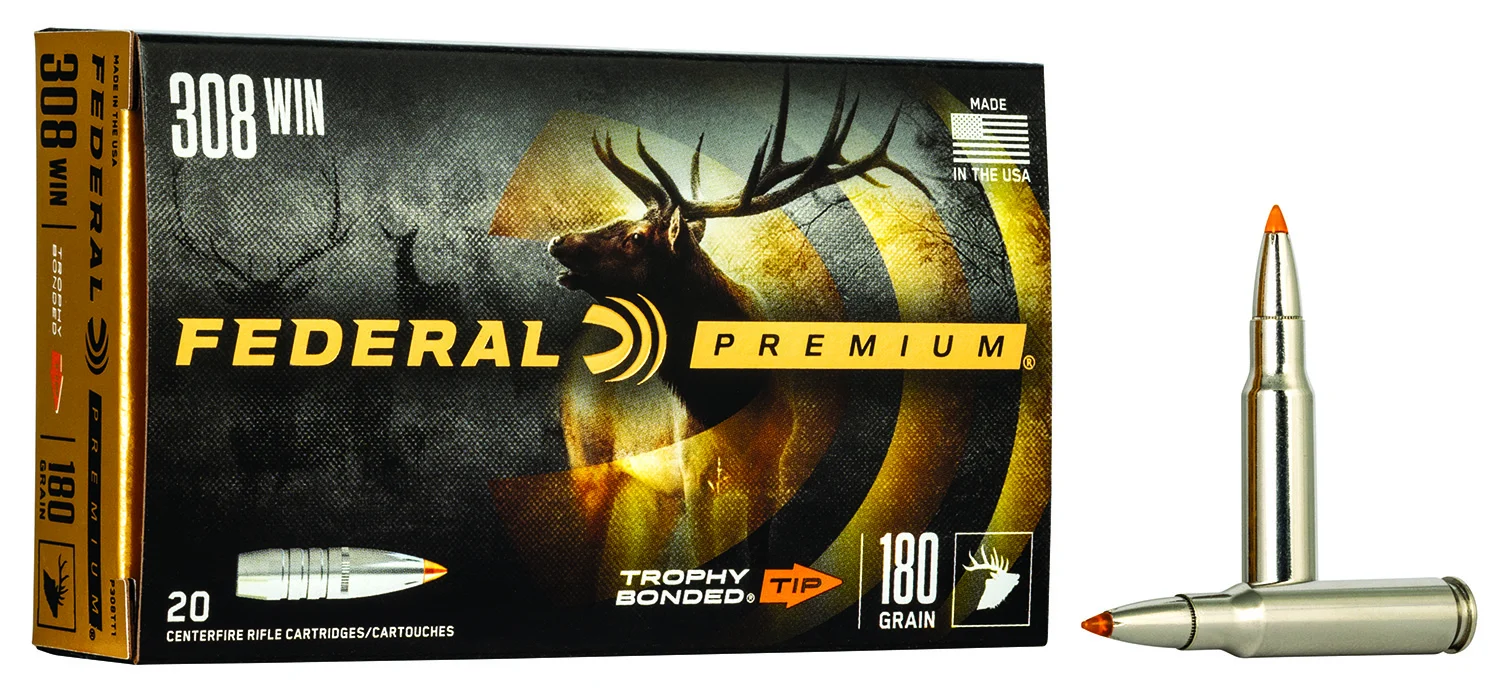 Federal P308TT1 Premium 308Win 180gr Trophy Bonded Tip 20 Per Box/10 Case
