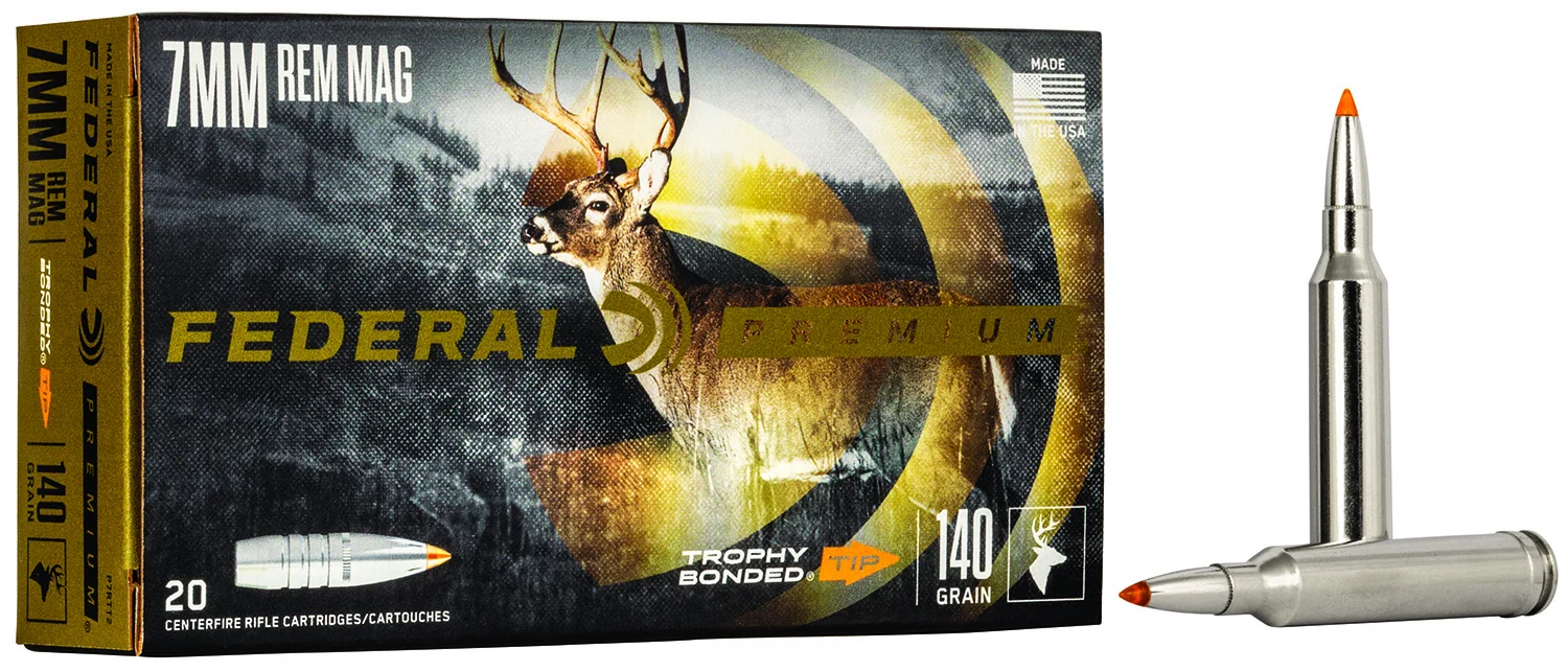 Federal P7RTT2 Premium 7mmRemMag 140gr Trophy Bonded Tip 20 Per Box/10 Case