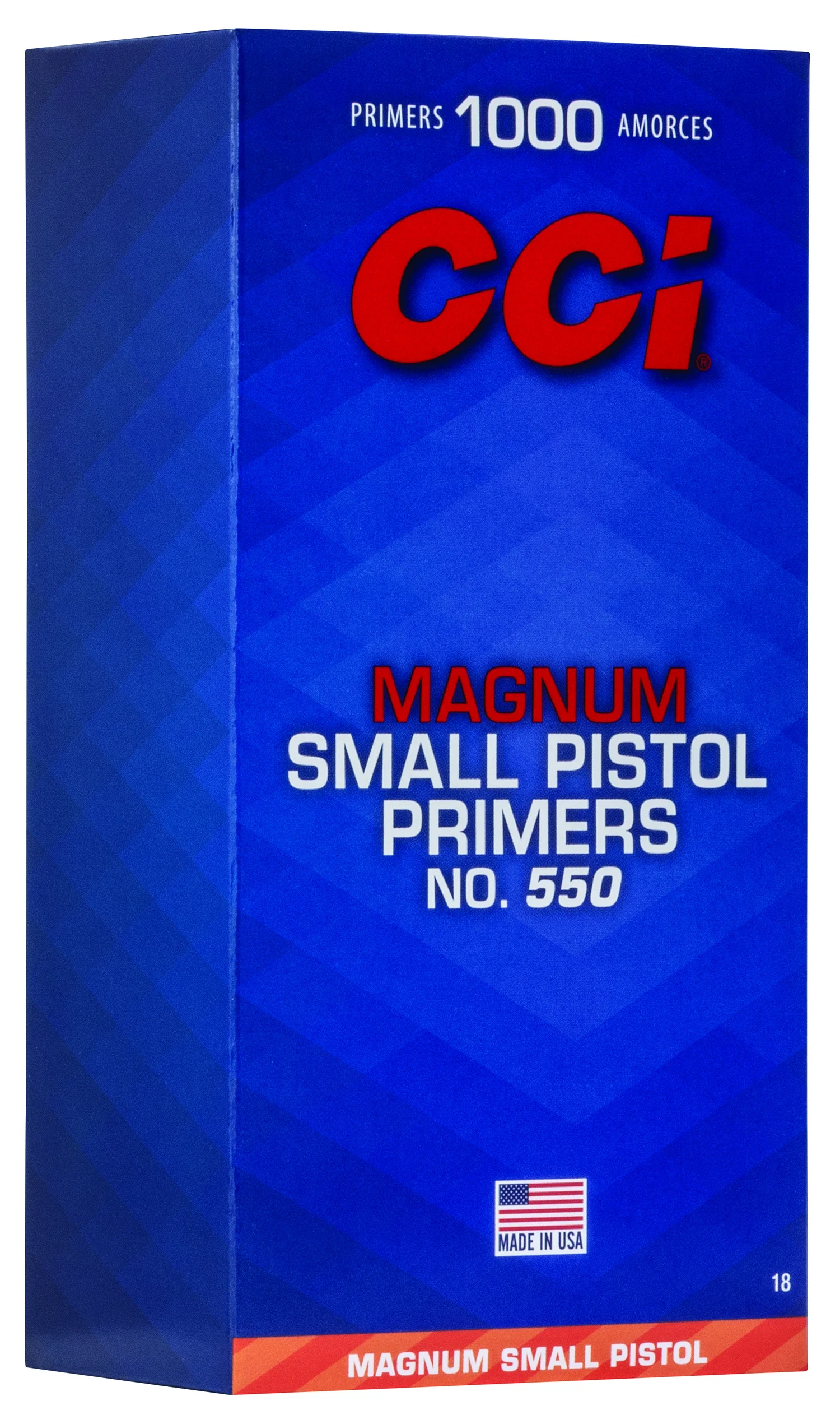 CCI 0018 Magnum Pistol No. 550 Small Pistol Multi Caliber Handgun 1000/Box