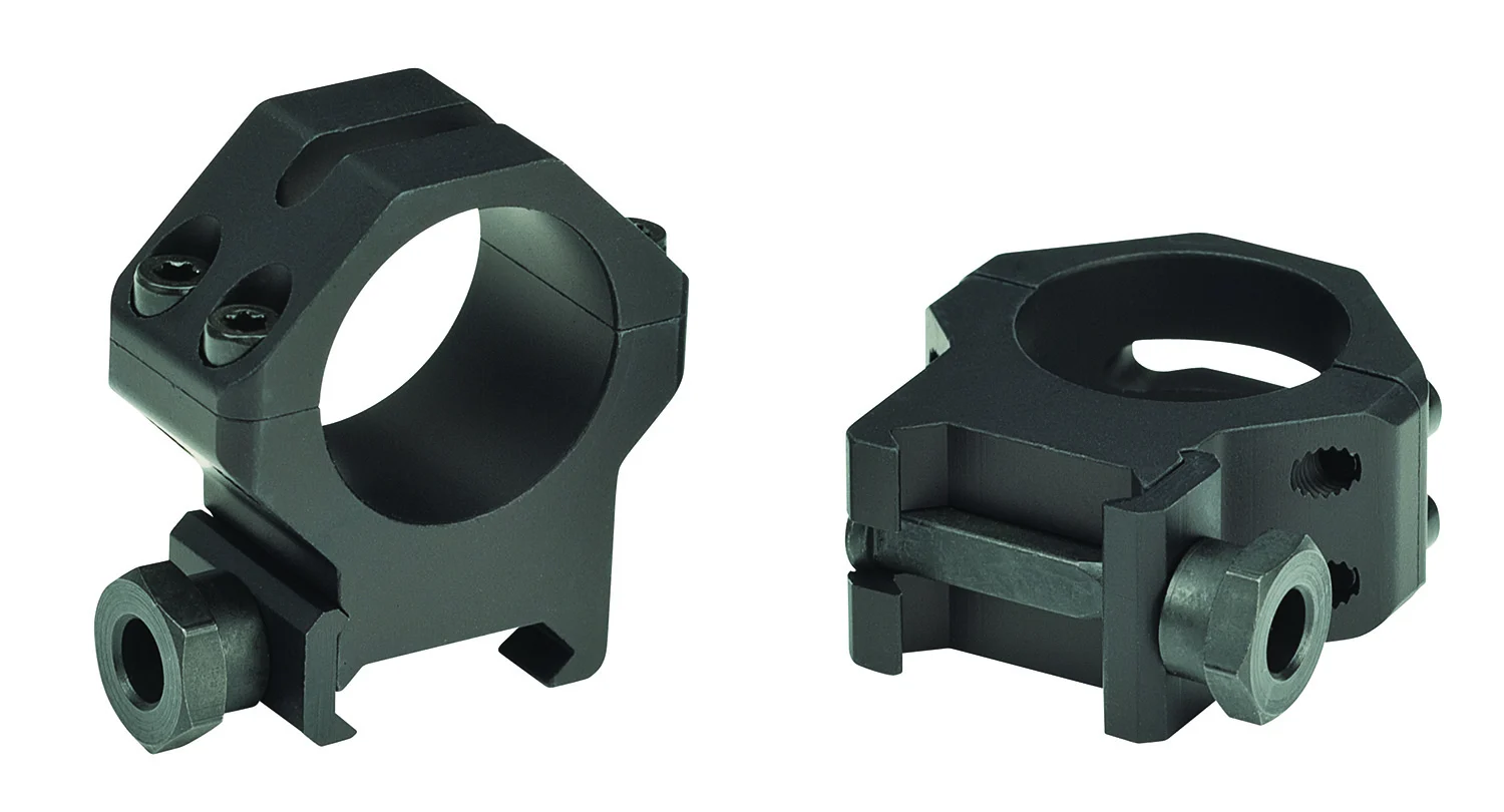 Weaver Mounts 48361 Four-Hole Skeleton Rings Matte Black 1" High