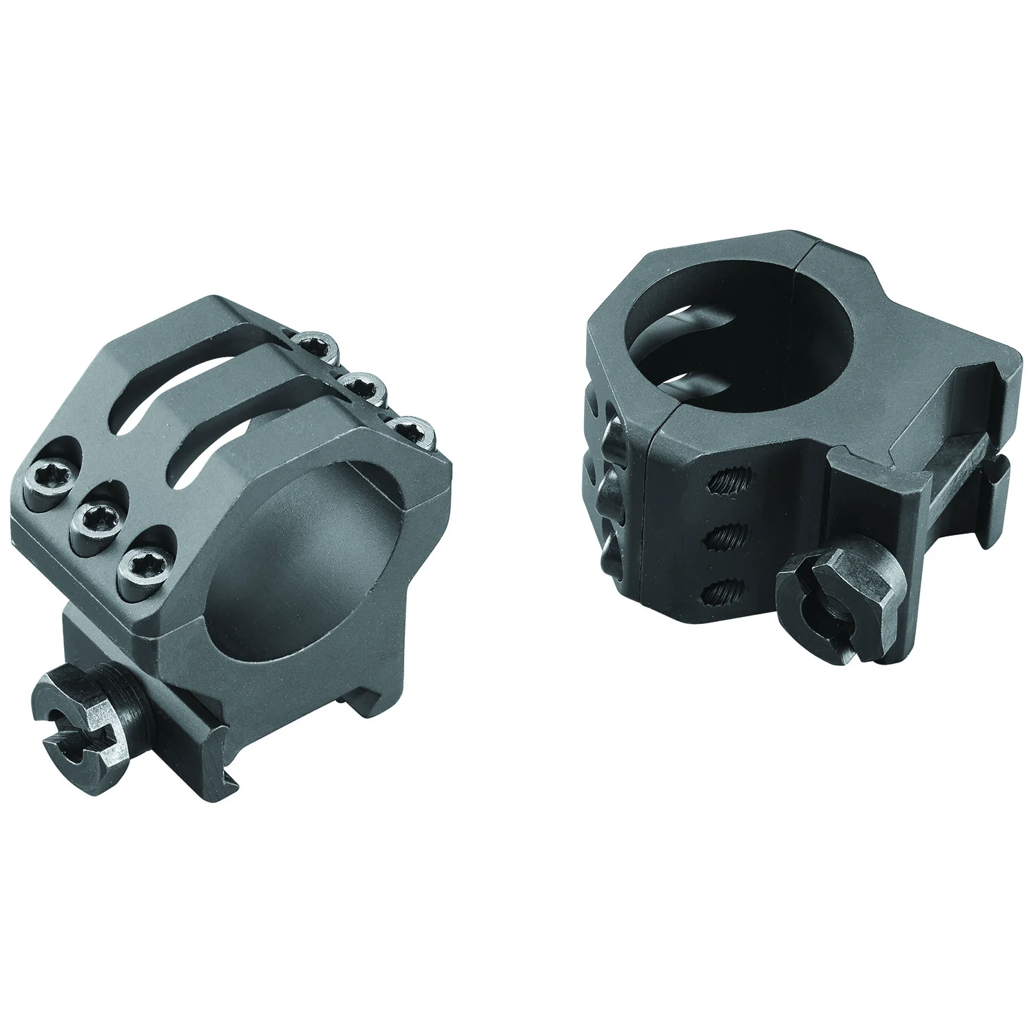 Weaver Mounts 99689 Six-Hole Picatinny Rings Matte Black 1" High