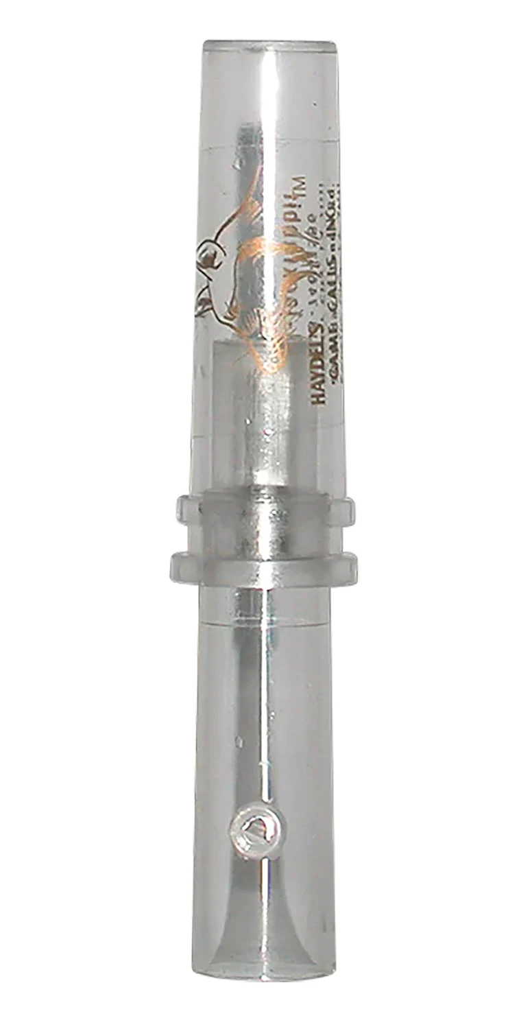 Haydel's Game Calls GHJ Government Hunter Baby Rabbit Open Call Double Reed Baby Cottontail/Jackrabbit Sounds Attracts Predators Clear Acrylic