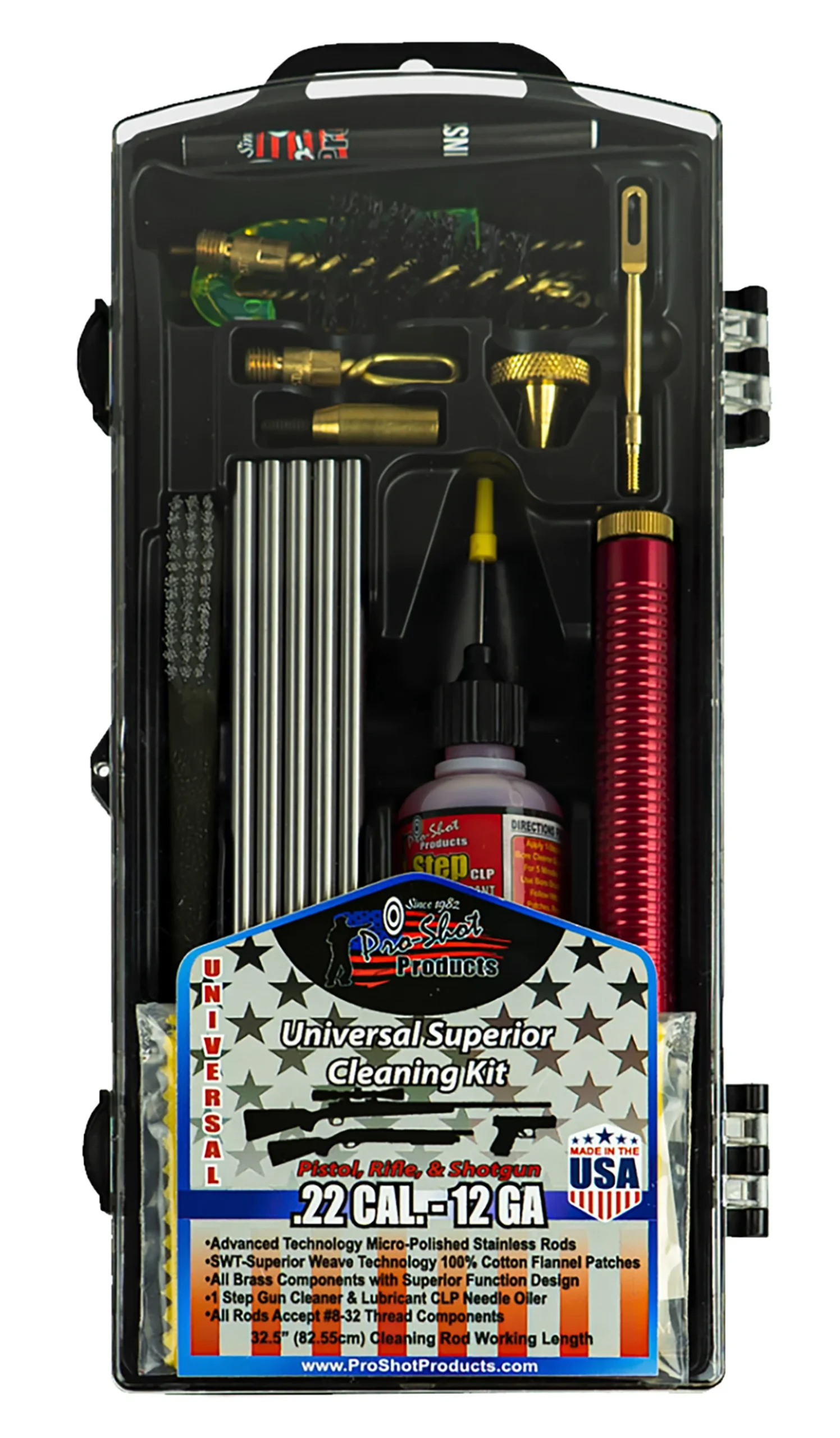 Pro-Shot PSUVKIT Universal Classic Box Kit Multi-Caliber Multi-Gauge/Yellow Plastic Case