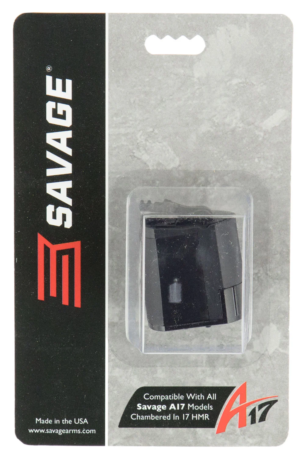 Savage Arms 90022 A17/B17 10rd Rotary 17 HMR Black Polymer