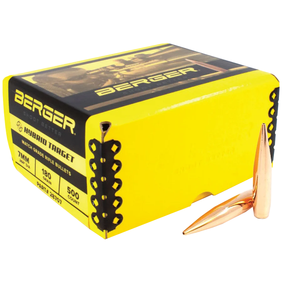 Berger Match Grade Target Bullets 7mm .284" 180 gr Hybrid Target 500/ct