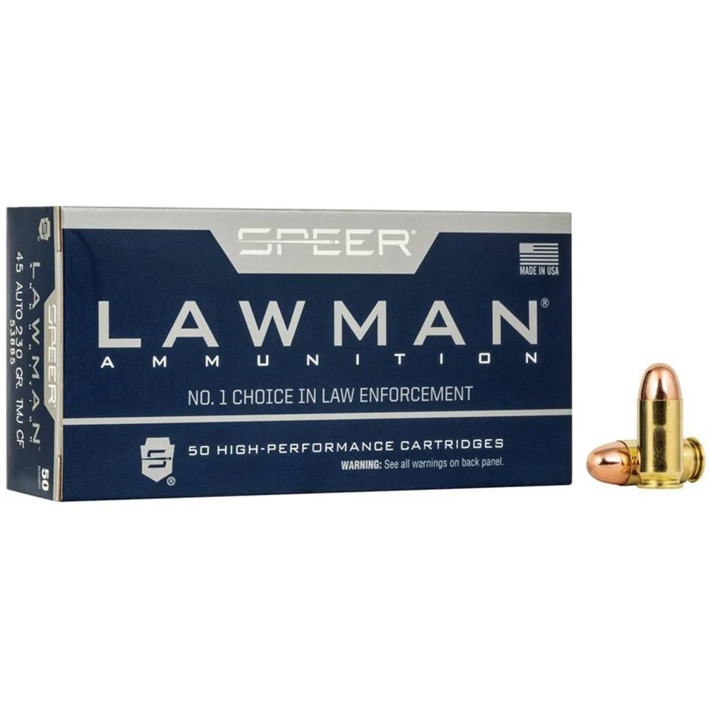 クローム ガスガン CAL.45 BALL 230gr FMJ Speer Lawman Cleanfire Handgun Ammunition .45 Auto 230gr TMJ 845