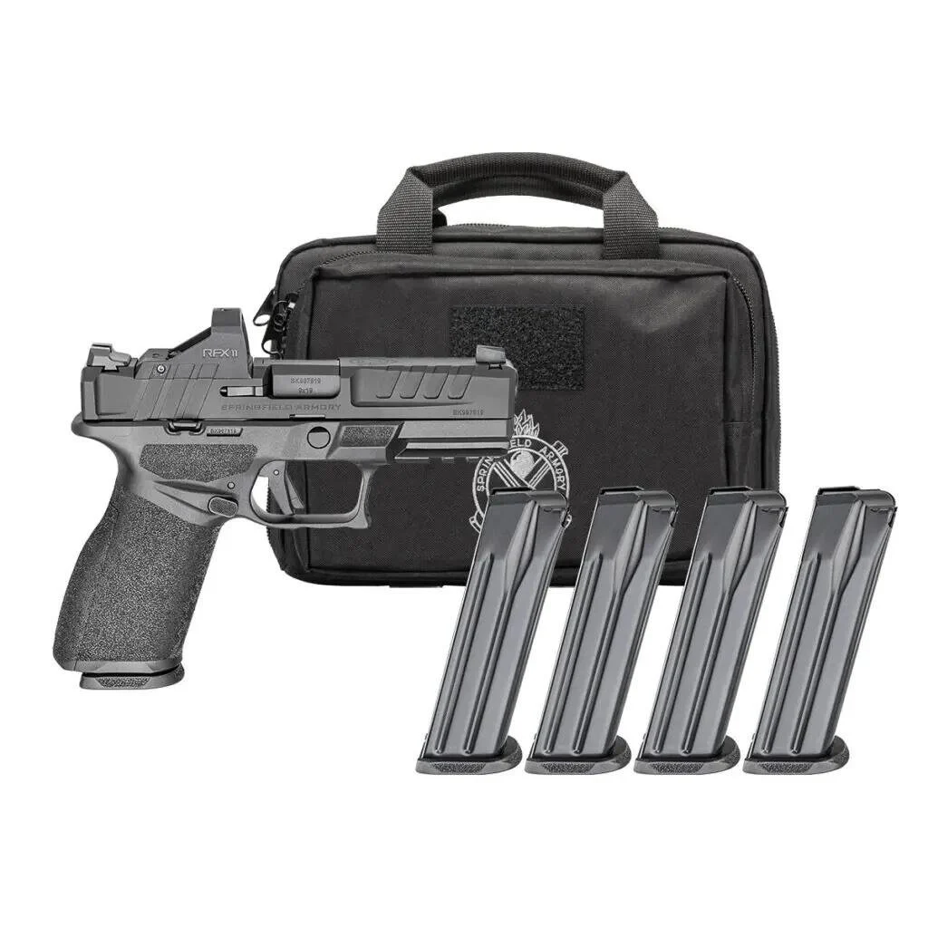 Springfield Gear Pac Echelon 4.0 FC Handgun 9mm Luger 10rd Magazines(4) 4" Barrel U-Dot Fixed & Green Dot Optic & Bag CA Compliant