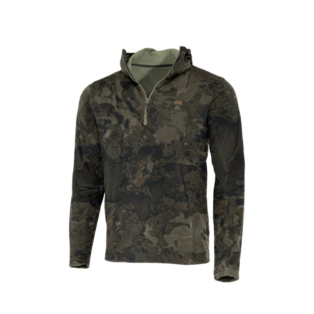Muddy DV8 Quest Midweight Quarter Zip Hoodie Veil Canyon Grey 3XL
