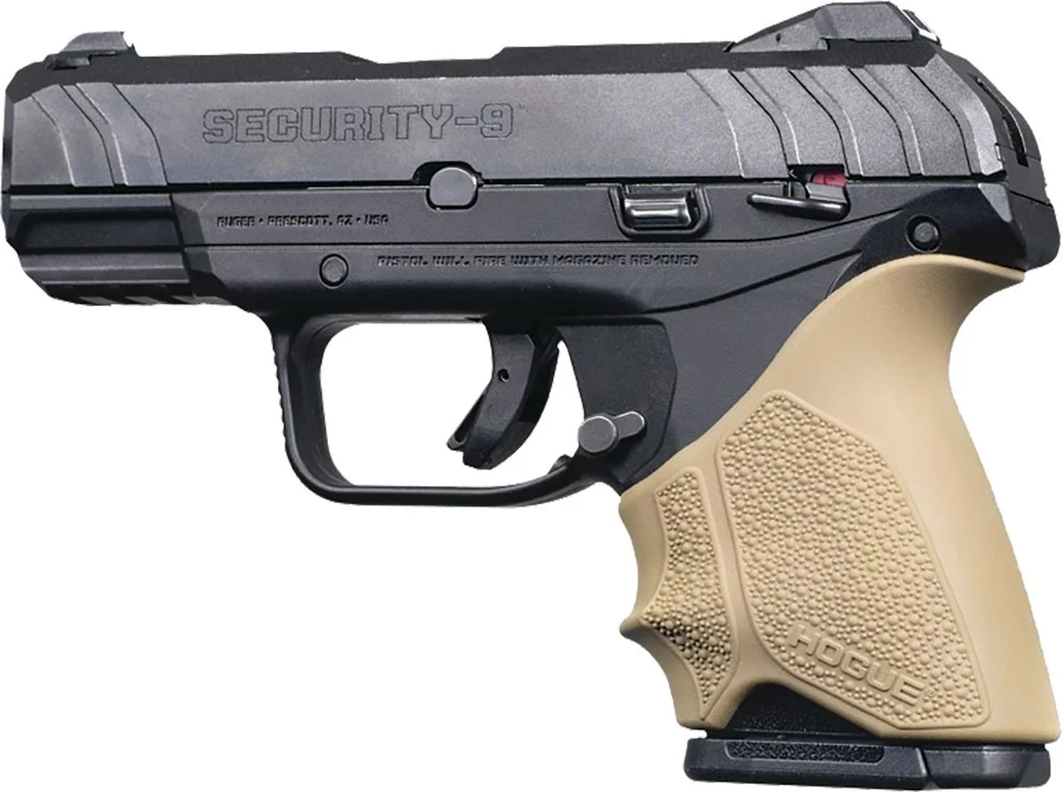 Hogue HandAll Beavertail Grip Sleeve Ruger Security 9 Compact - FDE