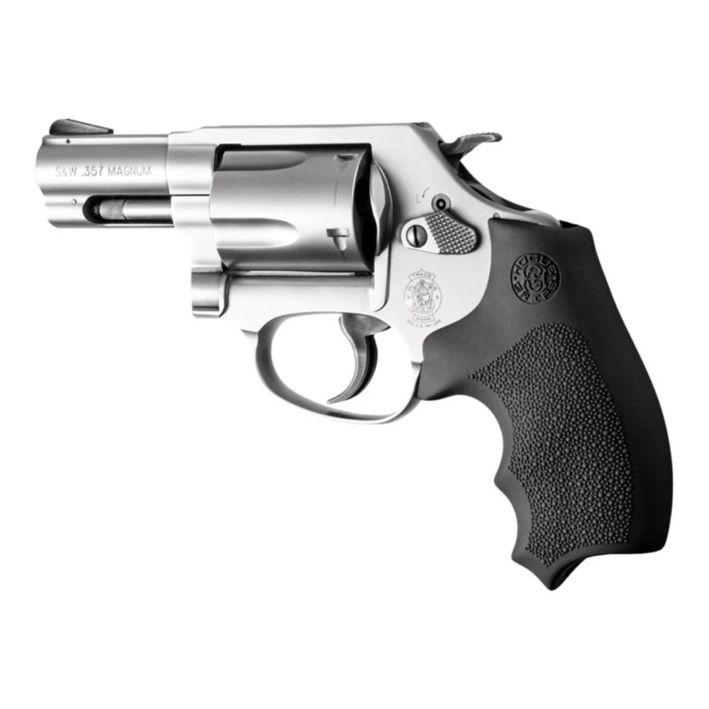 Hogue Overmolded Rubber Bantam Grip Closed Backstrap S&W Round Butt J-Frame Revolvers Black