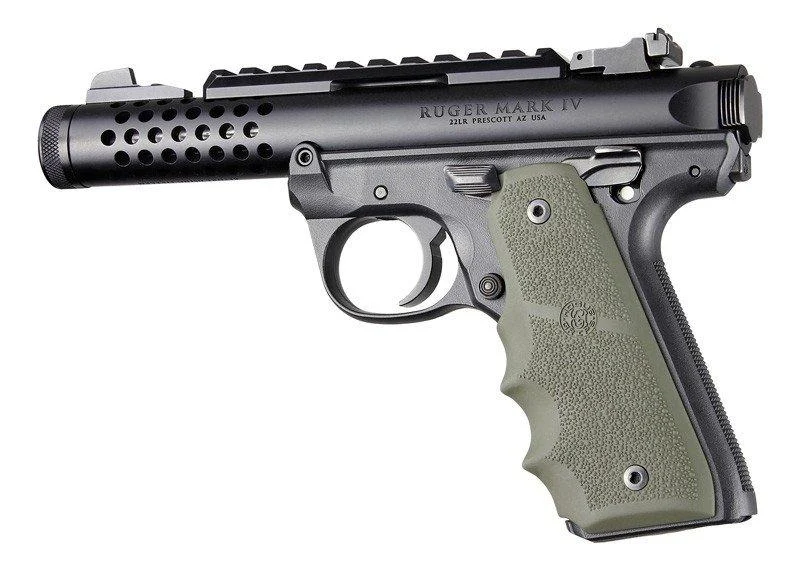 Ruger 22/45 MKIV Rubber Grip with Finger Grooves OD Green