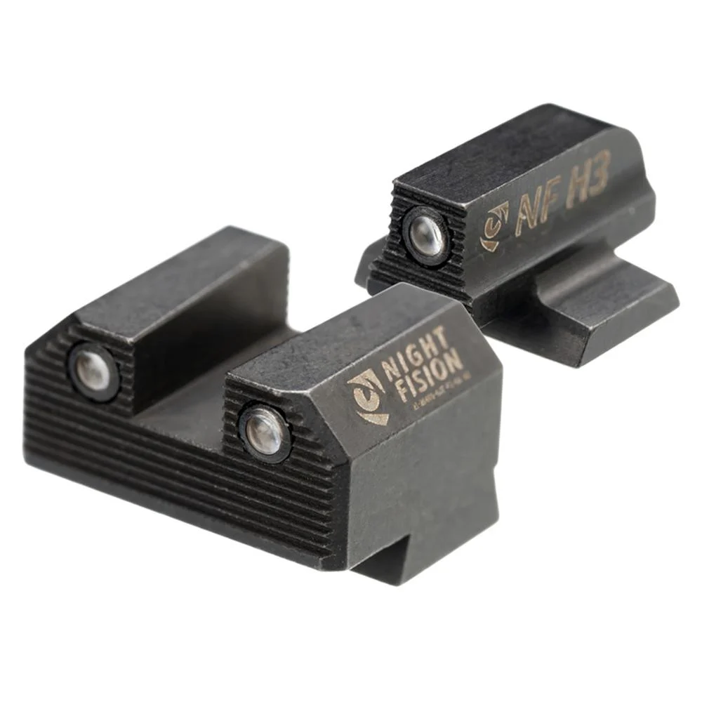 Night Fision Optics Ready Stealth Series Handgun Night Sights for Canik Mete SF/TP9 Black
