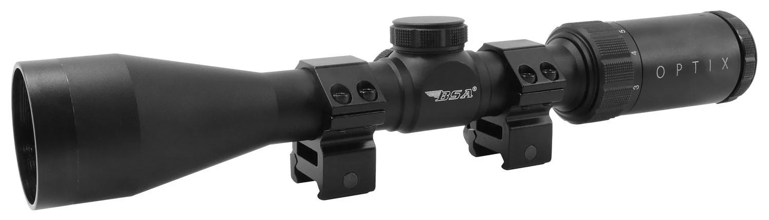 BSA Optix Rifle Scope 3-9x Mag. 40mm Obj BDC-8 Reticle - Clam Pack