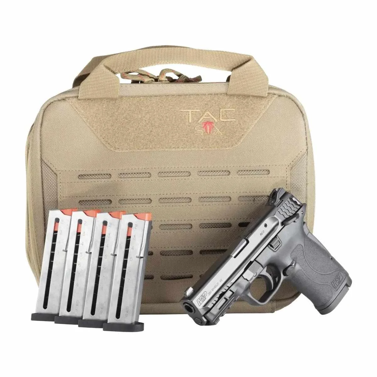 Smith & Wesson M&P380 Shield EZ M2.0 Handgun Bundle .380 Auto 8rd Magazines (5) 3.68" Barrel Black with Case