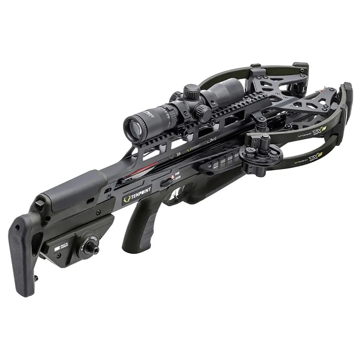 Tenpoint TRX 26 Compact Reverse-Draw Crossbow ACUslide MAXX RangeMaster 100 Scope Black