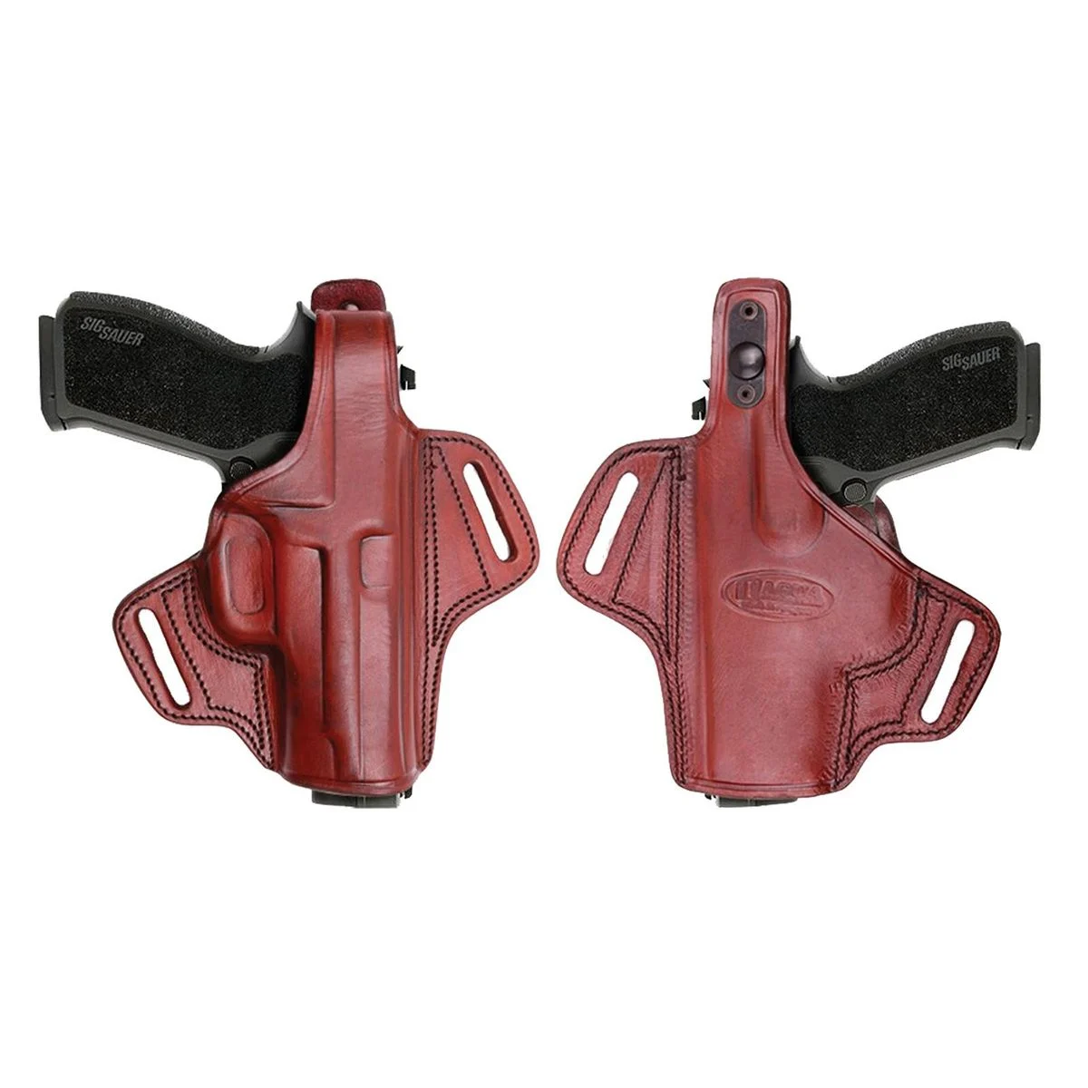 Tagua Gunleather Thumb Break Belt Holster for S&W L Frame 4" Brown Right Hand