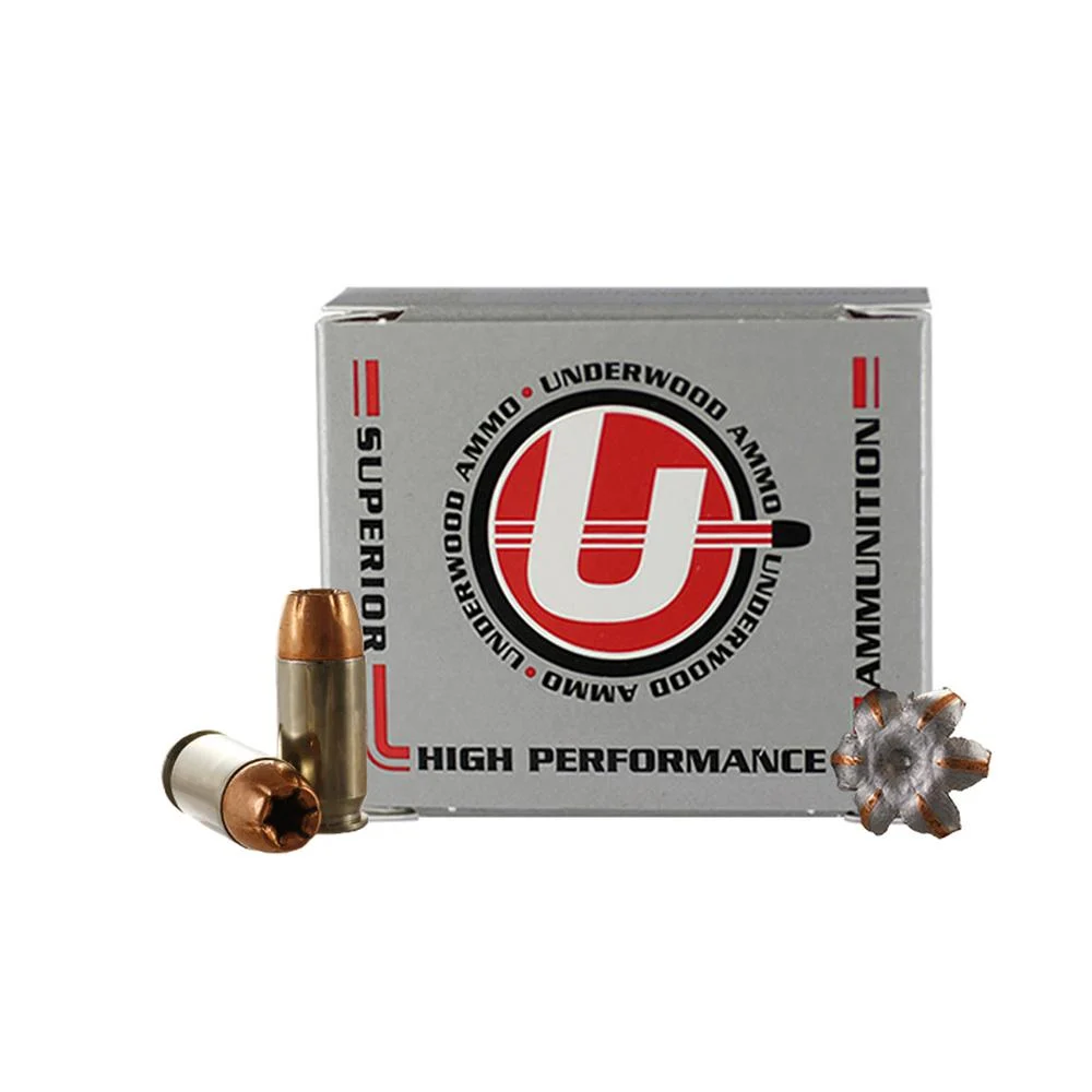 Underwood Ammo Handgun Ammunition 45 Auto (+P) 230gr JHP 1000 fps 20/ct