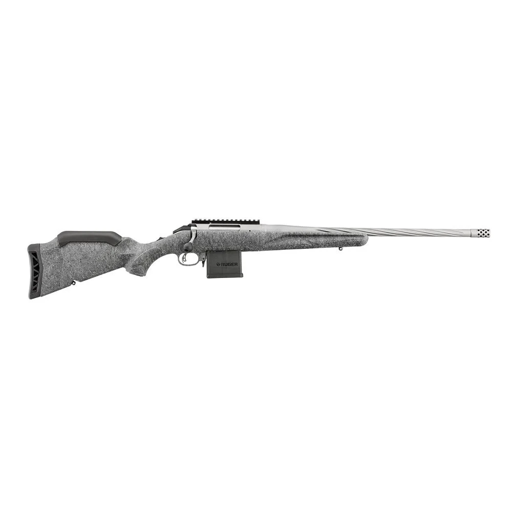 Ruger American Rifle Gen II .204 Ruger 10rd Magazine 20" Fluted Threaded Barrel Gray Splatter Stock