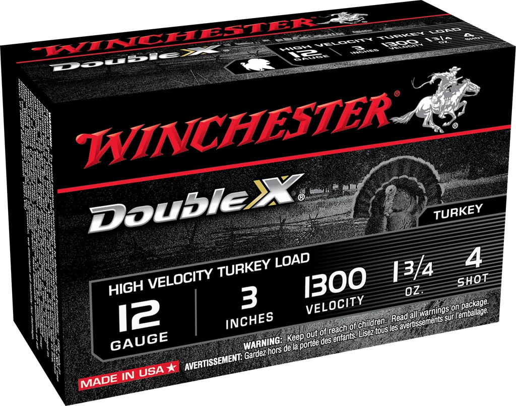 WINCHESTER DOUBLE X 12G 3" #4 1-3/4OZ 10RD BX 100RD CS