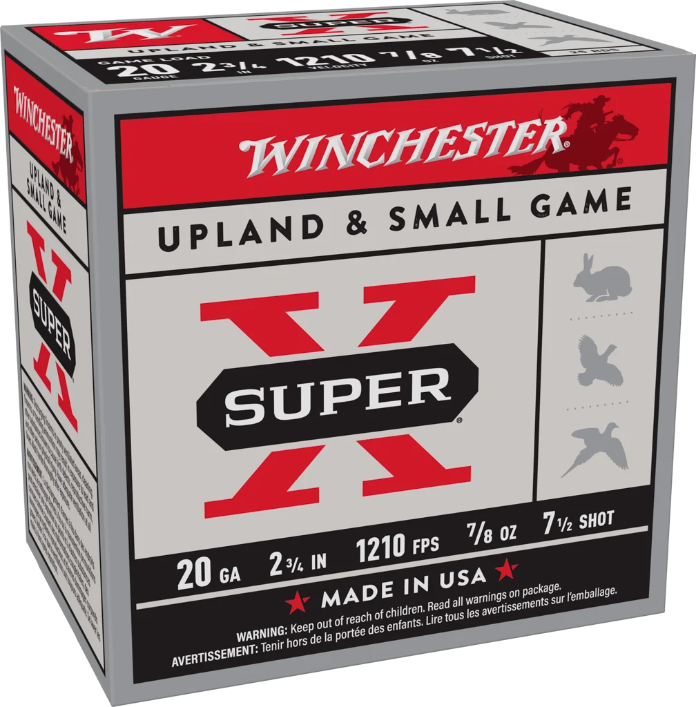 WINCHESTER SUPER X UPLAND 20G 2-3/4" #7.5 7/8OZ 25RD BX 250RD CS