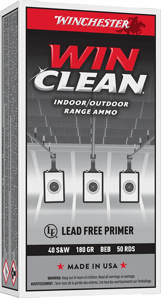 WINCHESTER 40 S&W SUPER-X TARGET WINCLEAN 180 GR 50 RD/BX 10 BX/CS