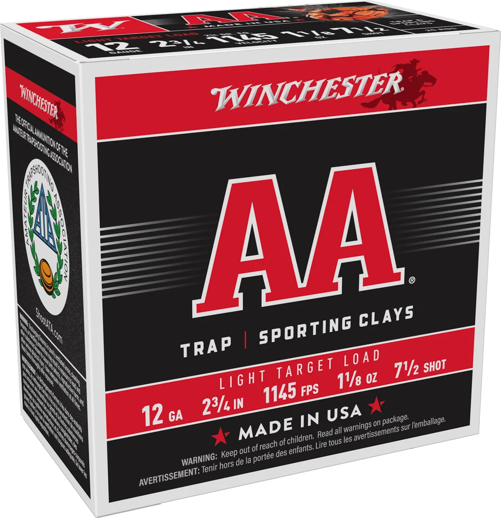 WINCHESTER AA LIGHT TARGET 12GA 2-3/4" 1-1/8OZ #7.5 25RD BX 250RD CASE
